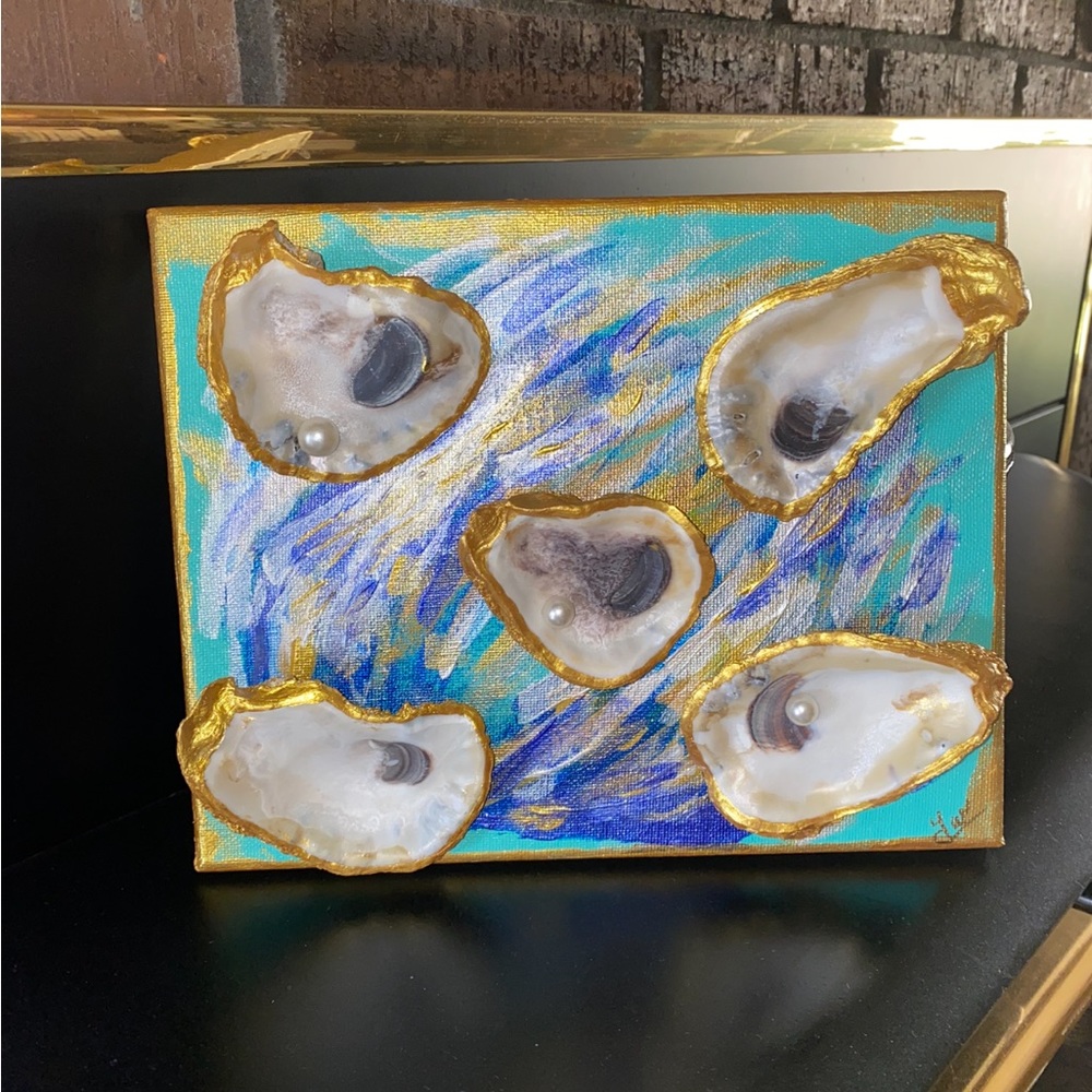 HANDMADE OYSTER 🦪 SHELL CANVAS ART 🖼️. - Picture 7 of 16